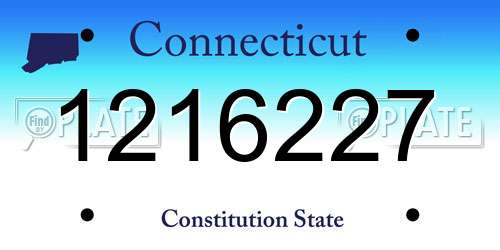 1216227 Connecticut License Plate