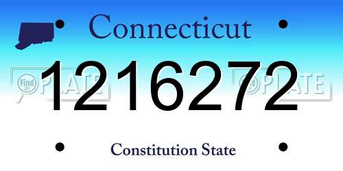 1216272 Connecticut License Plate