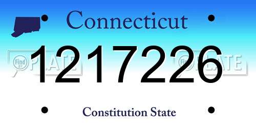 1217226 Connecticut License Plate