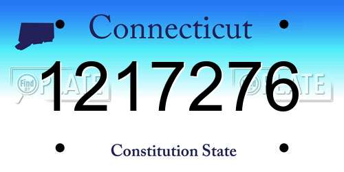 1217276 Connecticut License Plate