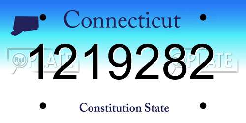 1219282 Connecticut License Plate