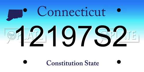 12197S2 Connecticut License Plate