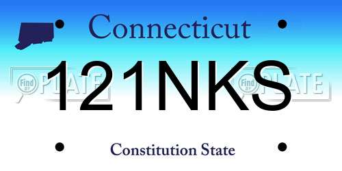 121NKS Connecticut License Plate