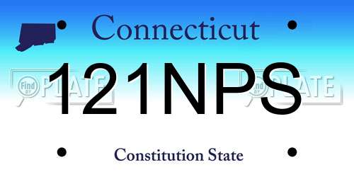 121NPS Connecticut License Plate