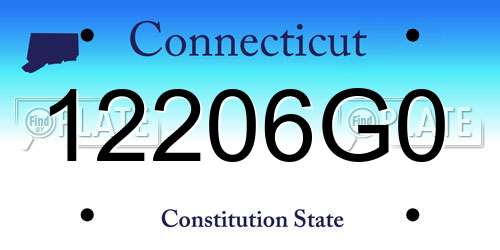 12206G0 Connecticut License Plate