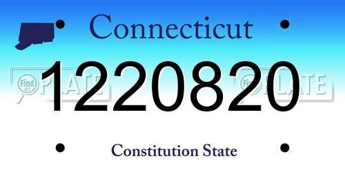 1220820 Connecticut License Plate