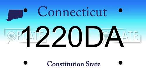 1220DA Connecticut License Plate