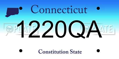 1220QA Connecticut License Plate