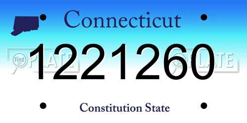 1221260 Connecticut License Plate