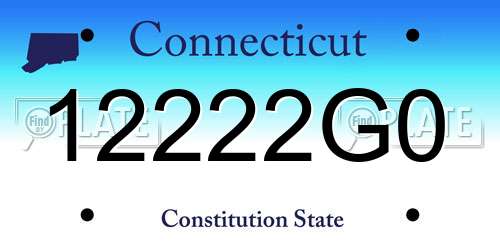 12222G0 Connecticut License Plate
