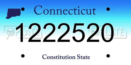 1222520 Connecticut License Plate