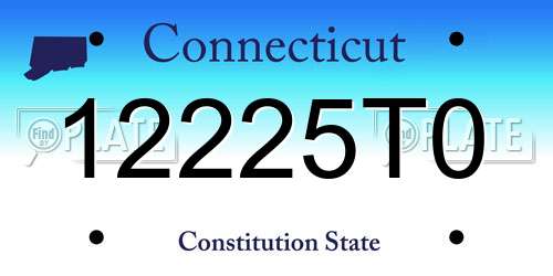 12225T0 Connecticut License Plate