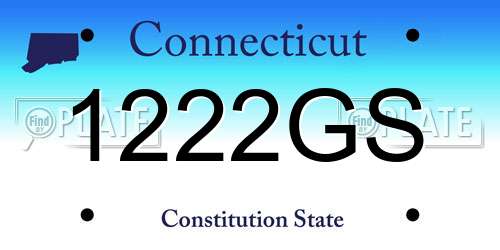 1222GS Connecticut License Plate