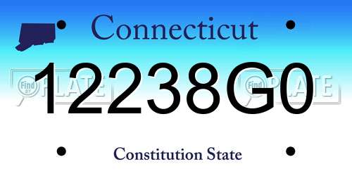 12238G0 Connecticut License Plate