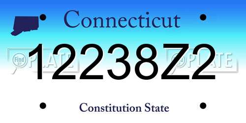 12238Z2 Connecticut License Plate