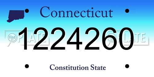 1224260 Connecticut License Plate