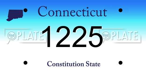 1225 Connecticut License Plate