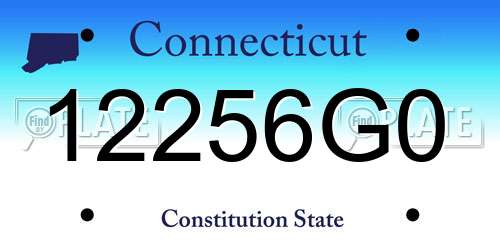 12256G0 Connecticut License Plate