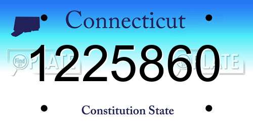 1225860 Connecticut License Plate