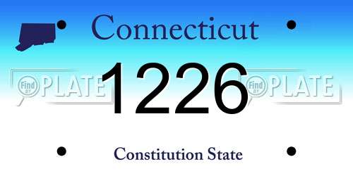 1226 Connecticut License Plate