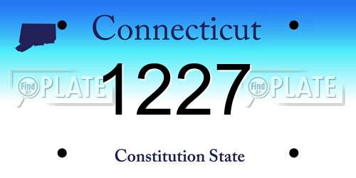 1227 Connecticut License Plate