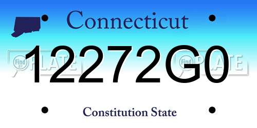 12272G0 Connecticut License Plate