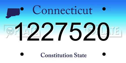 1227520 Connecticut License Plate