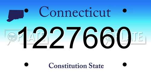 1227660 Connecticut License Plate