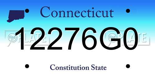 12276G0 Connecticut License Plate