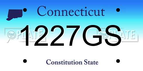 1227GS Connecticut License Plate