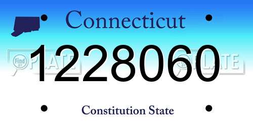 1228060 Connecticut License Plate