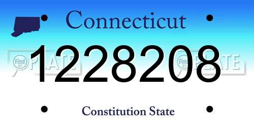 1228208 Connecticut License Plate