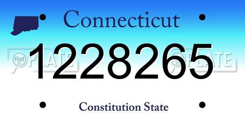 1228265 Connecticut License Plate