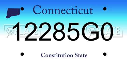 12285G0 Connecticut License Plate