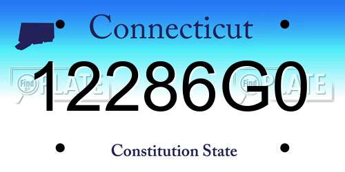 12286G0 Connecticut License Plate