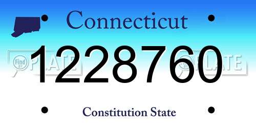 1228760 Connecticut License Plate