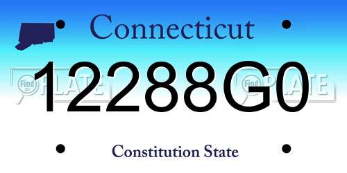 12288G0 Connecticut License Plate