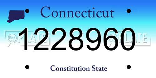 1228960 Connecticut License Plate