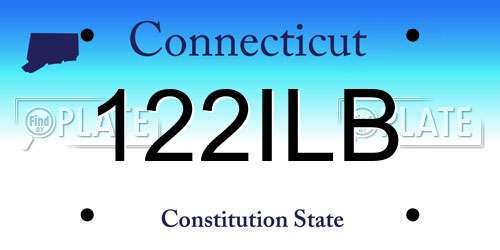 122ILB Connecticut License Plate