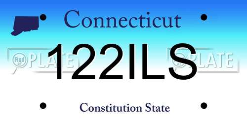 122ILS Connecticut License Plate