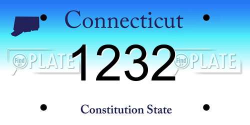 1232 Connecticut License Plate