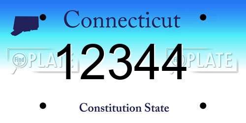 12344 Connecticut License Plate