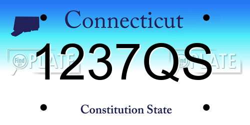 1237QS Connecticut License Plate