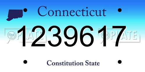 1239617 Connecticut License Plate