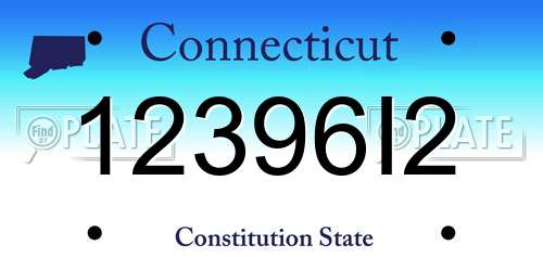 12396I2 Connecticut License Plate