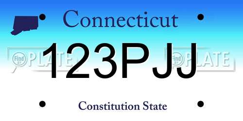 123PJJ Connecticut License Plate
