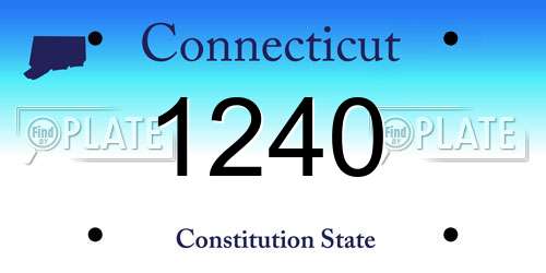 1240 Connecticut License Plate