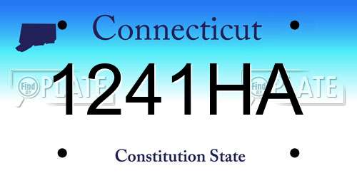 1241HA Connecticut License Plate