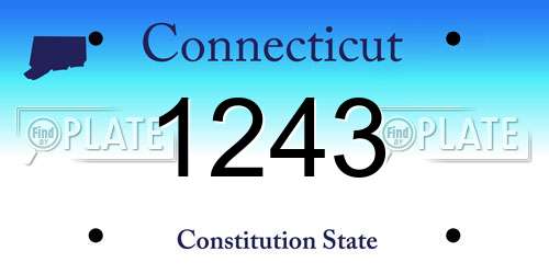1243 Connecticut License Plate