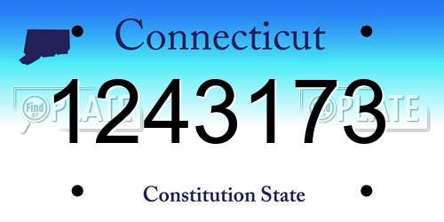 1243173 Connecticut License Plate